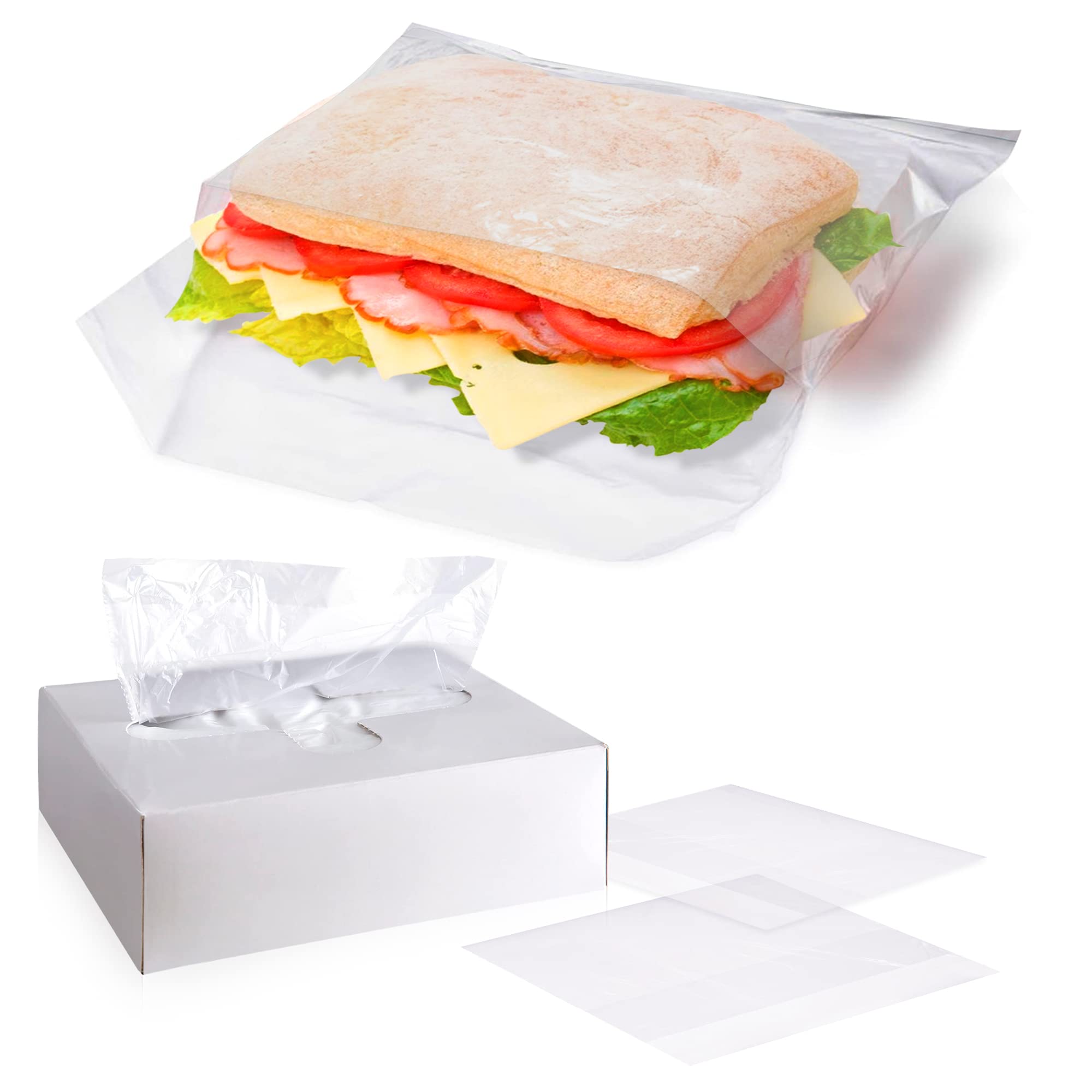 6.5″ x 7″ x 0.5 Mil Clear Polyethylene Fold Top Sandwich Bags (2000 Pack)