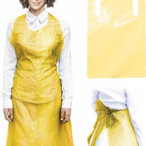 Disposable Long–Length Plastic Aprons Roll Blue